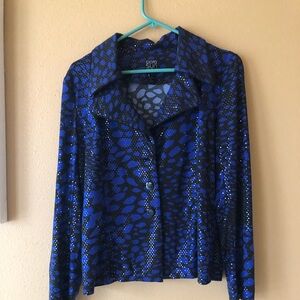 Dressy blazer. Stretchy and comfortable.